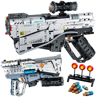 7809 / 7810 Military DIY Space Pistol Building Blocks Brics Set MOC Future Gun Assembly Model Kit Toys For Children Boys Gifts