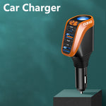 LinkMejor 12/24V Car Lighter Charger Universal Fast Charging 66W QC3.0 USB PD20W Type-C Power Supply Socket Adapter 4in1 with LCD Display for Driver RTV SUV MPV