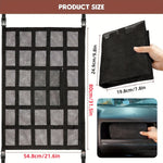 IPRee 30 Pockets Heavy Duty Car Ceiling Cargo Net Double-Layer Mesh Organizer for Trucks & SUVs, Perfect for Road Trips & Camping