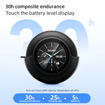 BX-T7 TWS bluetooth 5.4 Earphone Smart Touch Screen Earphone 13mm Large Moving Coil Call Noise Cancelling 30H Battery Life IPX5 Waterproof Touch Control In-ear Sports Headphones