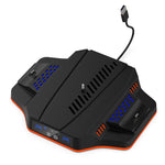 LinkMejor PS5 Slim Game Console Cooling Base with RGB Colorful Ambient Light Game Controller Charging Station TP5-3583
