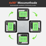360° Digital Level Angle Gauge Mini Measuring Protractor Inclinometer with Electronic Magnetic Base Backlight Carpenter Tools