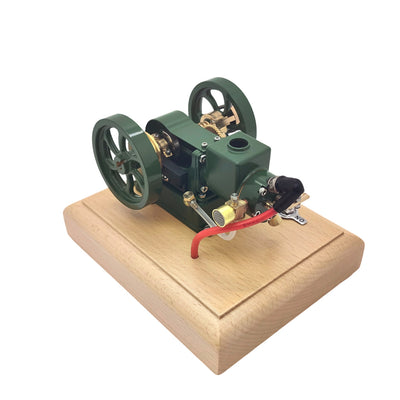 LinkMejor Green M17 1.6cc Microcosm Hit and Miss Engine Evaporated Water-cooled Four-stroke Horizontal Gasoline Engine Internal Combustion Engine Model M17B - Speed Adjustable