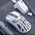 LinkMejor M8 Tri-mode Gaming Mouse with Charger Dock PAW3311 Sensor RGB 12000DPI 1KHz Return Rate 72g Lightweight Rechargeable Mouse