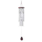 Home 27 Silver Tubes Wind Chimes Church Bells Hanging Decorations
