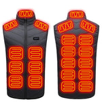 21 Heated Zones 4 Switches Electric Heated Jackets Sportswear Coat For Men Women Outdoor Camping