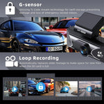 LinkMejor 4K Dash Cam Dual Lens 3840x2160P AI Driver Assistance ADAS GPS WiFi Wide Angle Night Vision Car DVR Camera