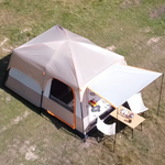 Xmund Thickened Tent, Large Outdoor Camping Tent Suitable for 4-6/6-10 People, a Spacious Canopy Two-bedroom One-living Room Tent with a Mosquito Net, Ideal for Family Camping Overnight at The Beach Or in The Backyard