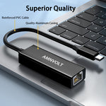 LinkMejor ANET-5 USB 3.2 to 5GbE Adapter Wired LAN Network Connection for Raspberry Pi 5G/2.5G/1G/100Mbps 5000Mbps USB-C to RJ45 Network Converter