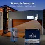 Hiseeu WK-2HD205 2 Cameras 5MP WiFi CCTV PTZ Camera Security System Kit 10CH NVR Recorder AI Motion Tracking IP Camera Set Video Surveillance System EU Plug