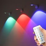 Elfeland Rechargeable LED RGB Motion Sensor Spotlight Timer Smart PIR Sensor Wall Lamp with Remote Control