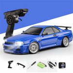 LinkMejor 1899/A99 RTR 1/18 2.4G RWD RC Car Drift GTR R34 Optional Gyro LED Light On-Road Full Proportional Alloy Body Shell Racing Vehicles Models Toys