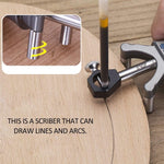 LinkMejor Woodworking Arc Scriber Adjustable Precision Linear Arc Scriber Parallel Line Drawing Tool