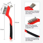 6pcs Wire Brush Set with Nylon Brass Steel Bristles for Metal Cleaning and Polishing Ideal for Industrial and Home Applications
