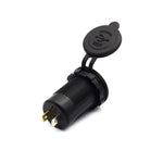 Dual USB QC3.0 Fast Charging + PD Port 65W High Power 2 Ports Car Charger with Blue LED Light for iPhone Samsung