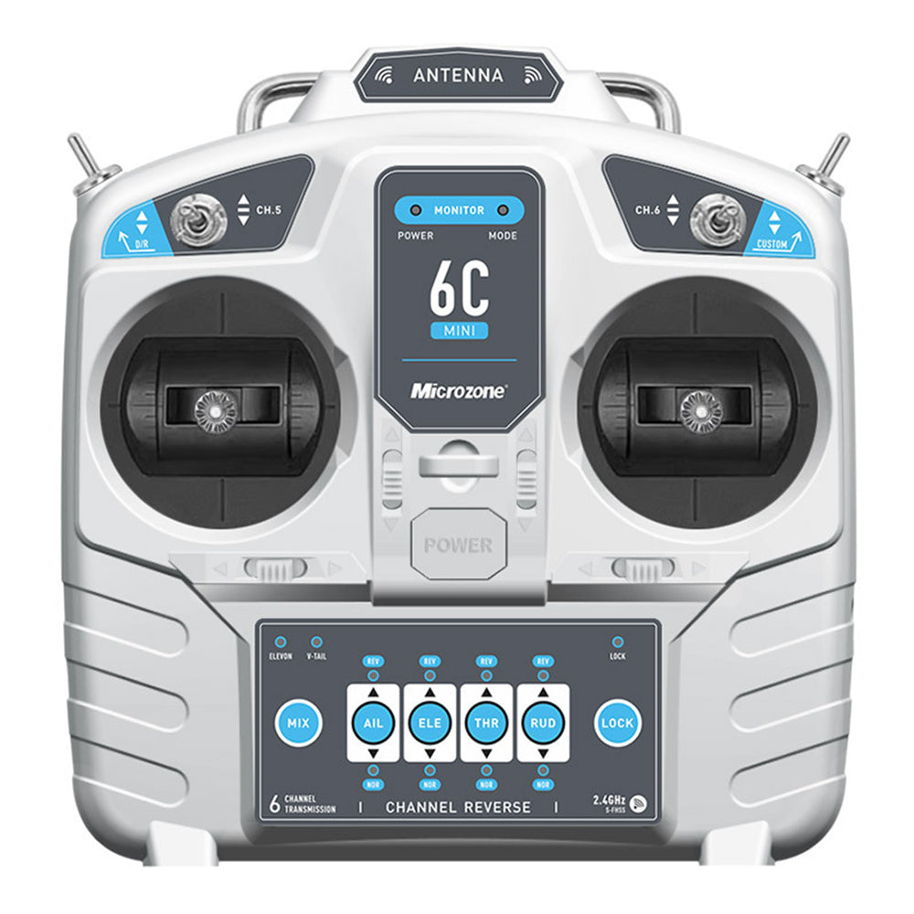 LinkMejor MC6C Mini 2.4GHz 6CH Remote Controller with MC7RE-V2 Receiver for RC Aircraft Model Fixed Wing FPV Racer Drone