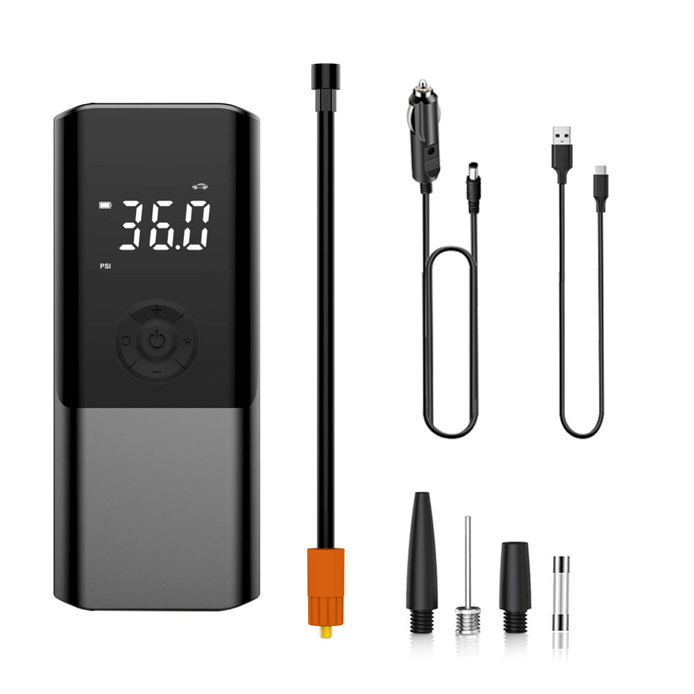 Portable Car Air Pump Mini Electric Tire Inflator Handheld Tire Pressure Gauge Digital Display Car Charger Cordless Car Tire Inflator Electric Air Pump