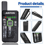 1/2Pcs LinkMejor AI-M9 Walkie Talkies UHF Type-C Rechargeable Long Range Battery Display VOXHands Free Two-way Ham Radios