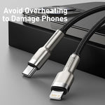Baseus Cafule PD 20W Type-C To iP Cable Fast Charging Metal Data Cable For iPhone 11 12 13 14 14 Plus 14 Pro Max for iPad