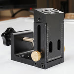 LinkMejor Pocket Hole Jig Aluminum Alloy Oblique Guide Drill Punch Locator for Carpenter DIY Joinery