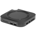 LinkMejor HB03+ for Mac Mini M4/M4 Pro Dock Dual-Channel 7-in-2 USB-C Hub with HD 4K 60Hz Thunderbolt4 USB4 40Gbps 10Gbps NVMe M.2 SSD Slot Docking Station
