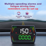 LinkMejor G21 Car HUD GPS Head Up Display 360° Rotation Digital Speedometer Large Font Compass Time Overspeed Warning Customized