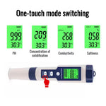 5-In-1 Salinity Meter PH/TDS Water Tests TIF/EC/Temperature Multifunctional Water Quality Tests TIF with LCD Display