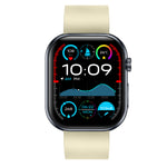 ET587 1.96inch AMOLED Display ECG Function Micro-physical Examination SOS Emergency bluetooth Call Heart Rate Blood Pressure Blood Oxygen Monitor Sleep Body Temperature Measurement Women's Health Multi-sport Modes IP68 Waterproof Smart Watch