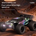 YH Toys YH16001 PRO RTR 1/16 2.4G 4WD 70km/h Brushless RC Car High Speed Off-Road Monster Truck LED Light Remote Control Vehicles Models Metal Diff Drive Shaft Toys