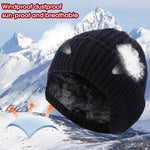 LinkMejor Winter Bike Knitted Hat Outdoor Plush Warmth Cap Peaked Earmuff Fashion Casual Faux Fur Lined Bomber Hats Cycling Ear Protection
