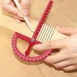LinkMejor Adjustable Aluminum Alloy T Shaped Angle Ruler Protractor Metric Scale Laser Engraved Woodworking Measurement Tool Accurate Angle Positioning