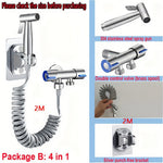 Handheld Bidet Sprayer Set 304 Stainless Steel Sprayer Shower Toilet Bidet Faucet Nozzle Self Cleaning