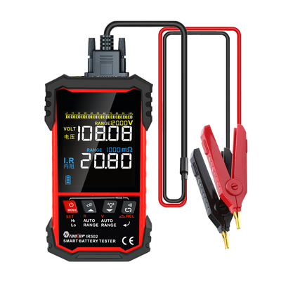 LinkMejor IR502/IR500 ±120V 500Ω Battery Internal Resistance Tester 4-Wire Kelvin Test Lead-acid Lithium Nickel-cadmium Batteries Tool