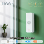 Moes Tuya WiFi Zigbee3.0 Smart PIR Sensor 128° Detection Range Real-time Alerts Scene Linkage Smart Life APP Passive Infrared Sensor