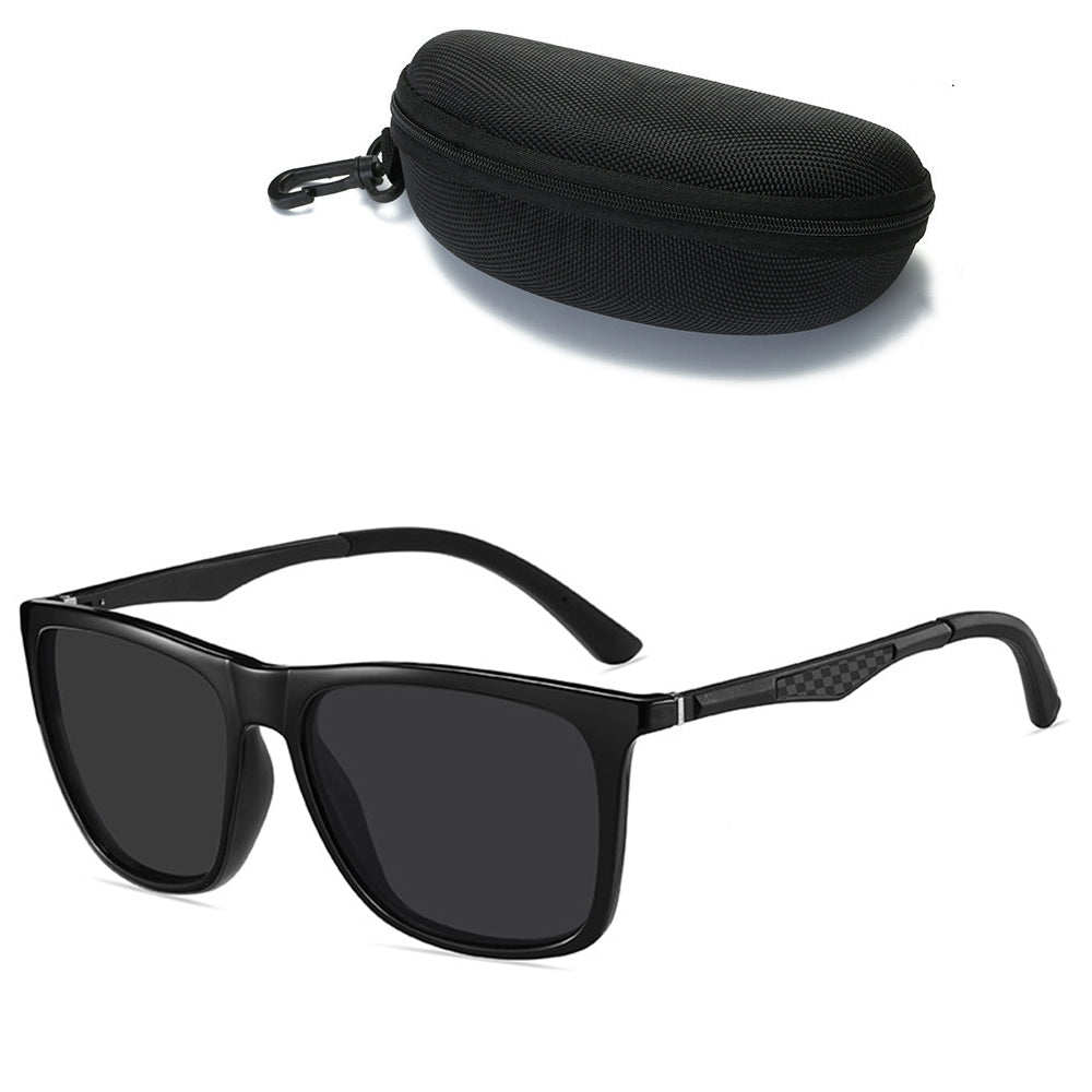 Fashion Black Square TAC Polarized Sunglasses UV400 Protection Sun Eyewear Glasses for Outdoor Cycling Driving Travel Fishing
