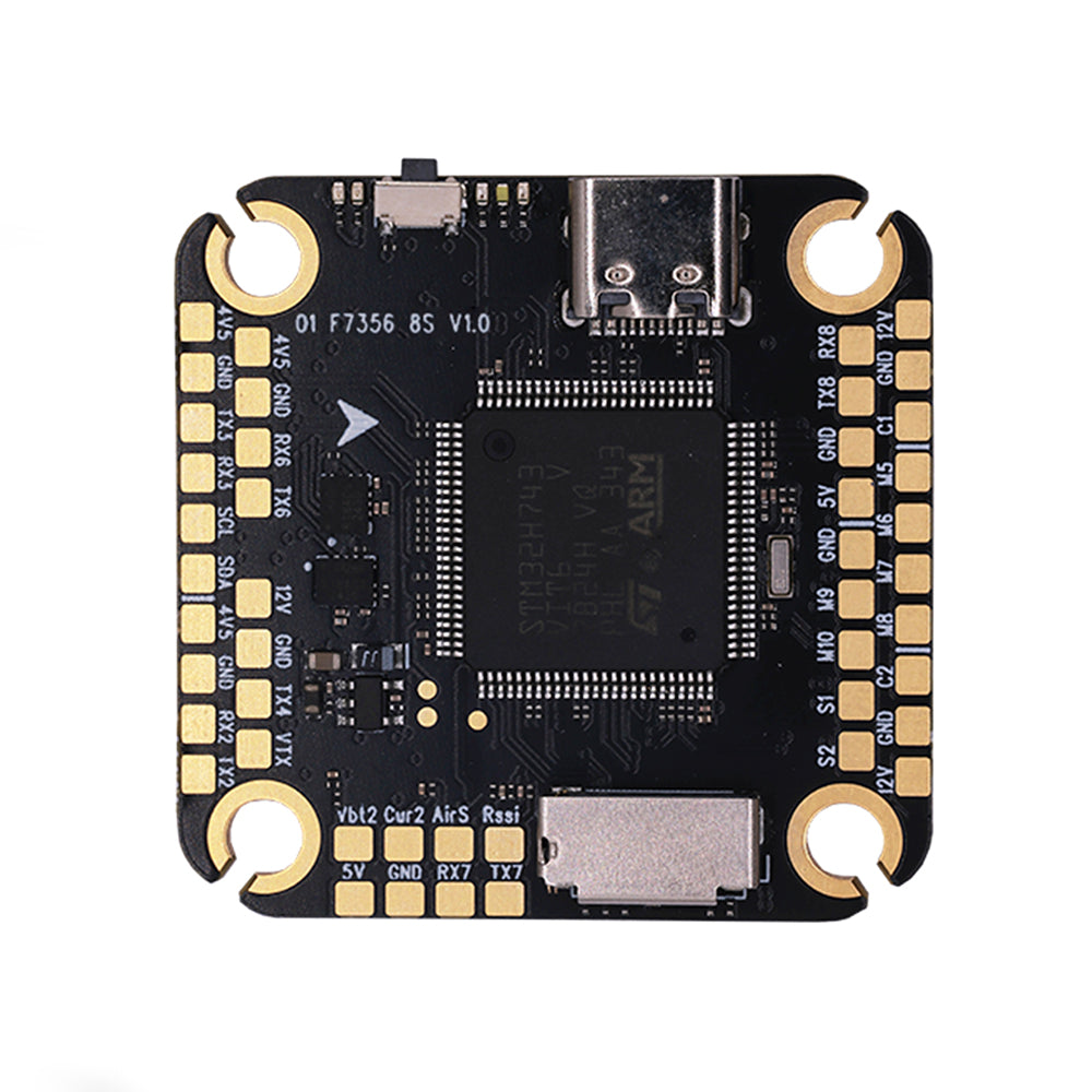 HAKRC H743 2-8S ICM42688 Flight Controller with 5V 12V BEC Output Barometer External MicroSD Card for RC FPV Racing Drones