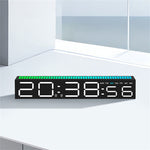 LinkMejor Light Table Clock LED Alarm Clock Speaker Display Colorful 3 Levels Brightness Dual Mode LED Lamp Strip Rhythm Pickup Design for Home Desktop