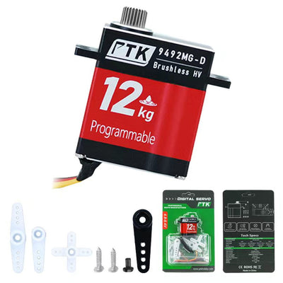 LinkMejor 9492 MG-D 9g 12KG High Torque Stainless Steel Gear Waterproof Brushless Digital RC Servo for Fixed Wing Car and Aircraft Model