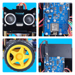 LinkMejor 2WD Smart Automation Robot Car Kit For ESP8266 ESP12E D1 Wifi Board For Arduino Programming Starter Smart Electronic Robotic Kit