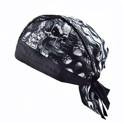 LinkMejor Cycling Skull Bandana Cap Outdoor Quick-drying Sports Headband Moisture-wicking Breathable Headgear One Size