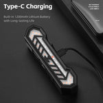 WEST BIKING Bicycle Projection Turn Signal Taillight Wireless Remote Waterproof Type-C Charging Warning Bike Rear Light for Night Riding Safety