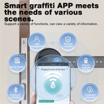 Tuya BLE Smart Door Lock Fingerprint Password Key APP Unlock Home Security Anti-theft Locks Wire-free No Punching Required