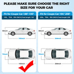 190T Polyester Car Full Covers All Weather Automobiles Outdoor With Windproof Strap 6 Reflective Strips for Sedans Coupes Silver UV Risistant Rainproof Dustproof Snowproof