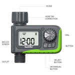 Rainpoint ITV0105 Outdoor Smart Irrigation Automatic Programmable Watering Irrigation Timed Irrigation LCD Display with Rain Delay/Manual