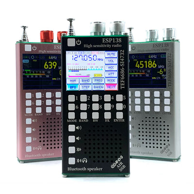 LinkMejor SI4732 TEF6686 Dual-system Full-Band Radio FM AM SSB Air Band Receiver + TEF6686 FM Receiver 2-in-1 Handheld Radio with Bluetooth
