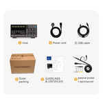 SDS824X-HD Digital Oscilloscope 4 Channel 200MHz Siglent 7'' Wave Generator 2GSa/s 12 bit High Resolution Lab Oscilloscope Tool