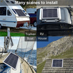100W Solar Panel Kit Aluminum Frame Polycrystalline Cells 12V Off-Grid Power System MPPT Controller USB RV Boat Caravan Outdoor