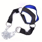 LinkMejor Adjustable Head Neck Training Harness with Chain for Strengthen Neck Chin Muscles Weighted Neck Cap Boxing Resistance Training