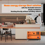 [US Direct] Cloudenergy 48V 150Ah 7.68Kwh Stackable LiFePO4 Battery with 6kw Inverter 60A MTTP 10 Year Lifetime Perfect for Monitor RV, Solar, Energy Storage, Overland, Off-Grid (7.68Kwh Battery+Inverter) CL48-S1