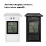 Digital Display Thermometer Max Min Waterproof for Indoor Outdoor Garden-20°C to 50°C High Accuracy Battery Operated IP45 Black White